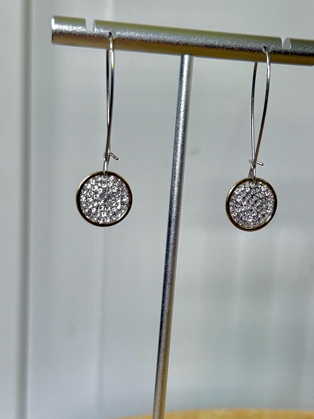 BNWB - Swarovski Two Tone Lightweight Crystal Pavé Drop Earrings